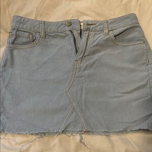 PacSun Gray Asymmetrical Pencil Mini Skirt